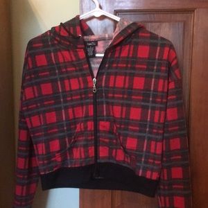 Rue 21 Plaid Patterned Hoodie/Zip Up
